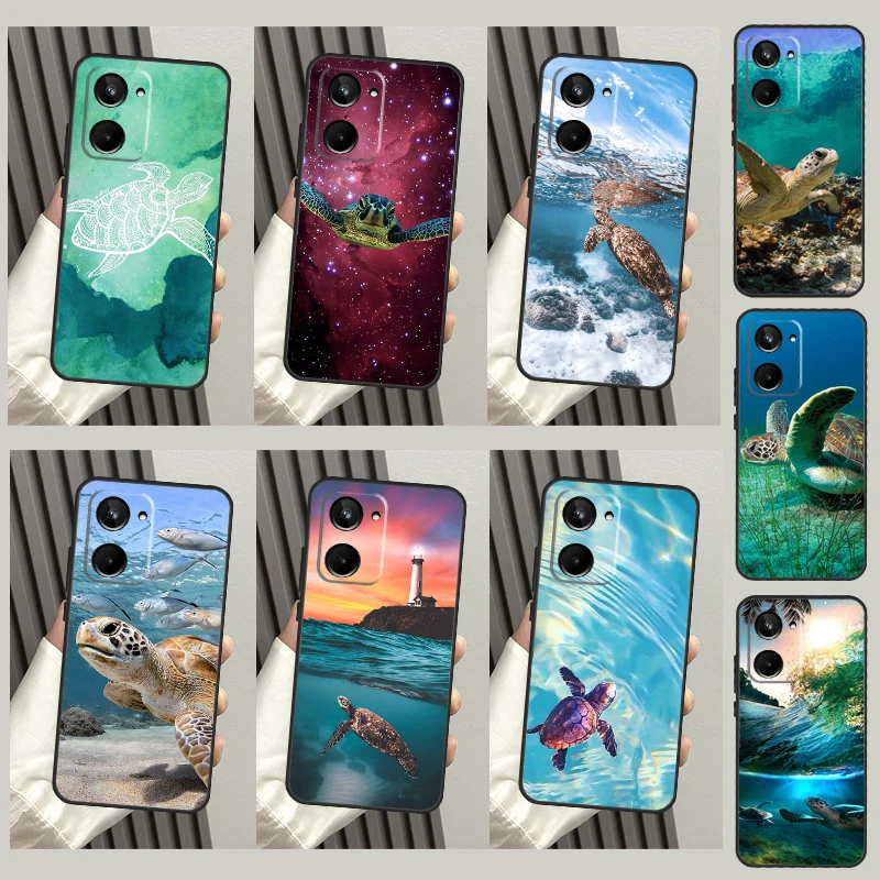 Leuke Cartoon Turtles Case Voor Realme 10 8 9 Pro Plus Gt Neo 5 2T 3T Master C11 c25 C30 C31 C35 C21Y C25Y Cover