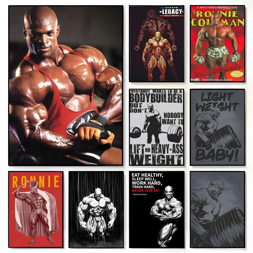Fitness Bodybuilding champion R-Ronnie C-Coleman Poster American Film Mural Home Childrens Room Wall Decor Print