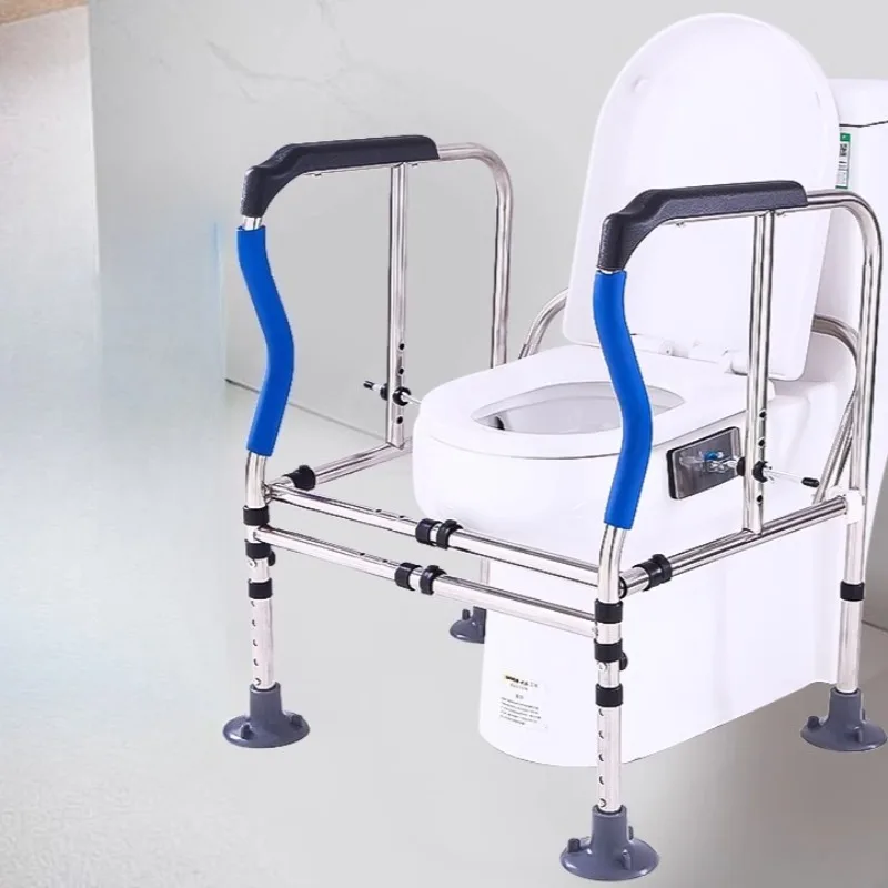 

Поручни для унитаза Регулируемая защитная рамка для ванной комнаты для пожилых людей Поручень для унитаза Подходит для унитазов поддерживает 450 фунтов для пожилых людей с ограниченными возможностями