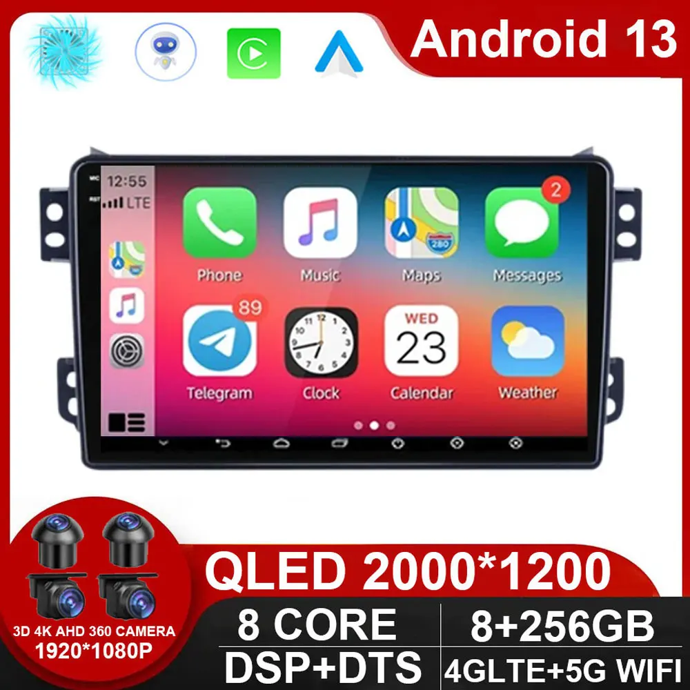 

Android 13 Car Stereo for SUZUKI Splash Ritz OPEL Agila 2008 - 2014 Car Radio WIFI GPS Navigation Multimedia Player Head 2 Din