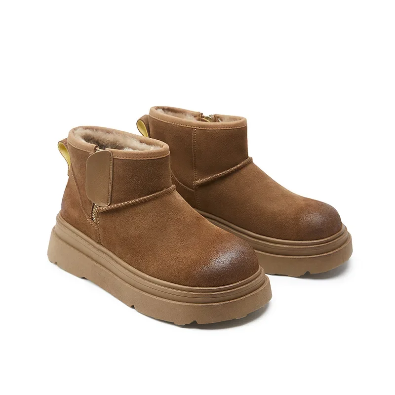 

Женские бархатные ботинки на платформе в британском стиле, дизайнерская женская обувь на мягкой подошве из хлопка, Зимние Модные женские ботильоны Sualcat