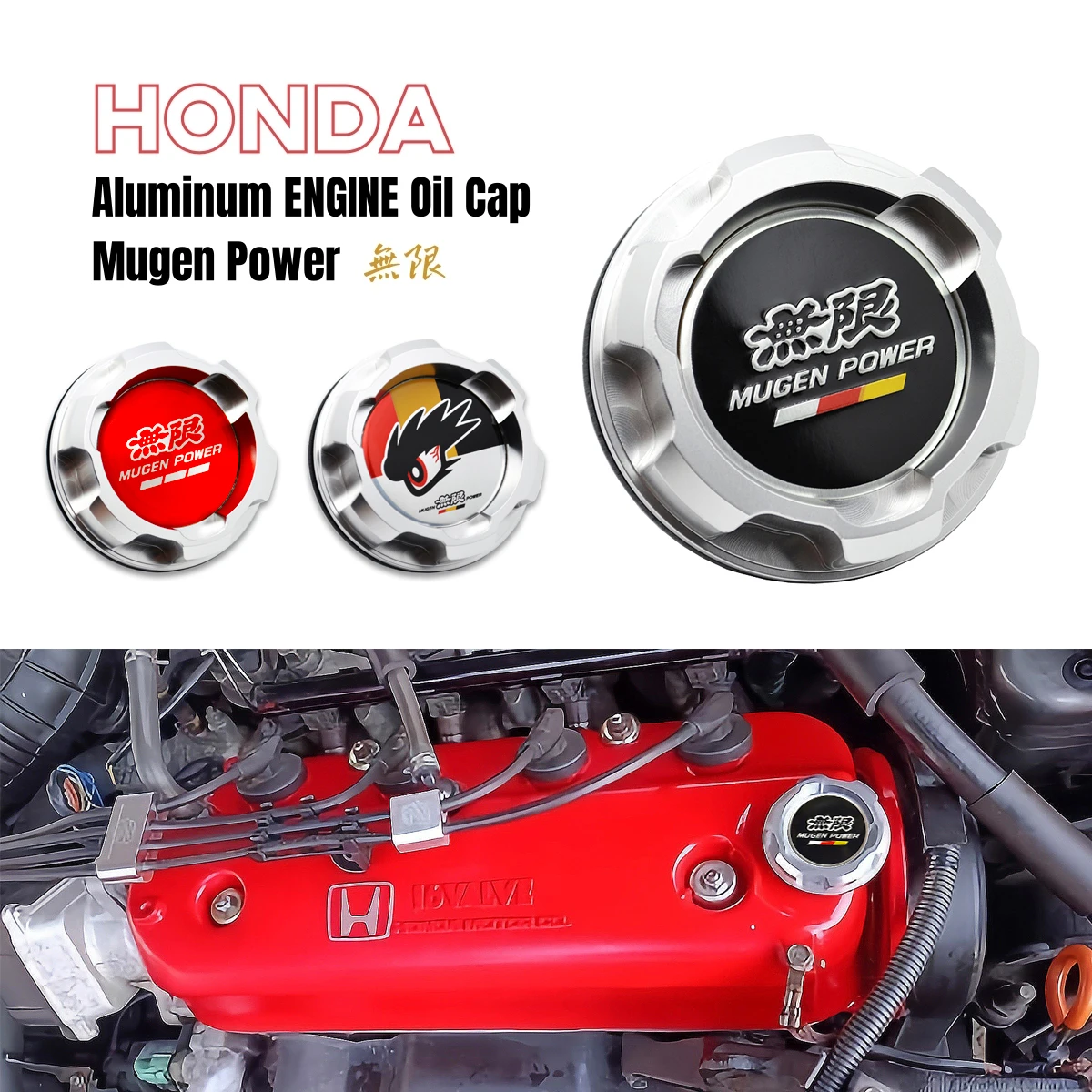 

Silvery Aluminum ENGINE Oil Cap For Honda CIVIC ACCORD RSX K20A S2000 CR-Z CIVIC K20 S2000 FIT VTEC SI Mugen JDM