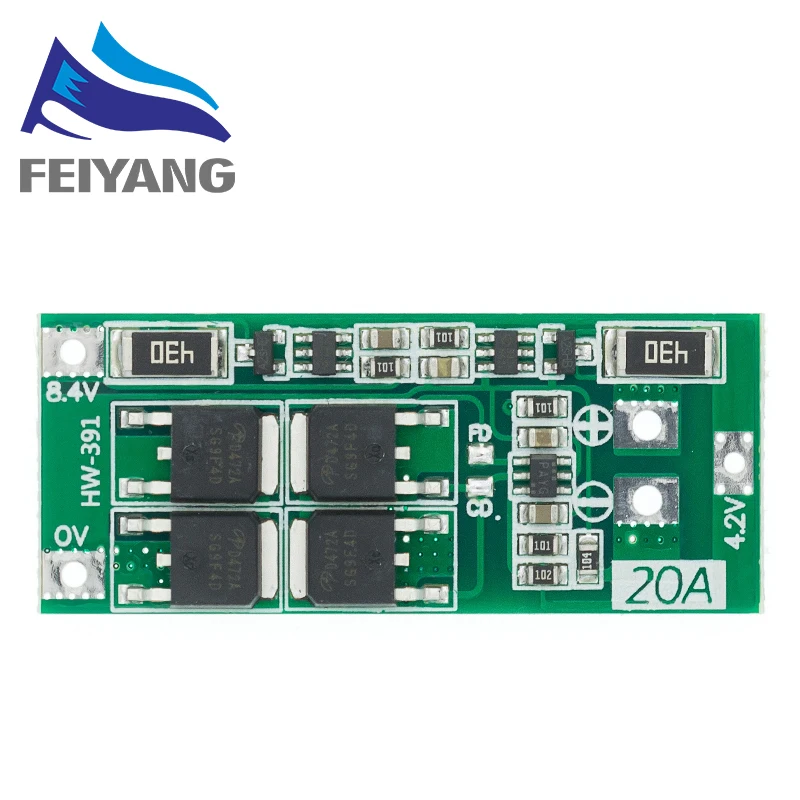 2S 20A 7.4V 8.4V 18650 لوح حماية بطارية الليثيوم/لوحة BMS القياسية/التوازن DIY بها بنفسك