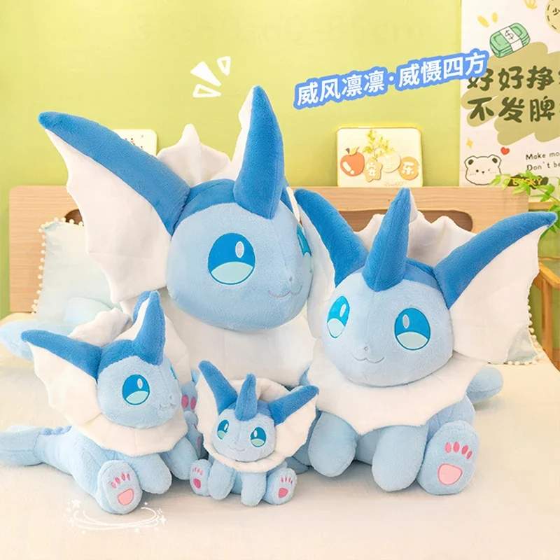 

30/60cm kawaii Pocket Monster Water King Eevee Plush Toy Cute Cartoon Pillow Stuffed Animal Kids Birthday Christmas Gift Decor