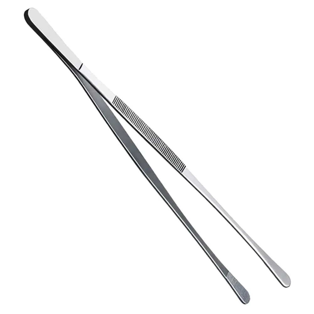 

Grill Bread Tongs Stainless Steel Cooking Tools BBQ Utensils Easy Clean Versatile Stainless Tongs