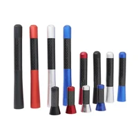 Universal de aluminio 3,5 cm 8 cm 12 cm decoración de coche Radio antena de fibra de carbono antena decorativa antena de señal de techo modificada