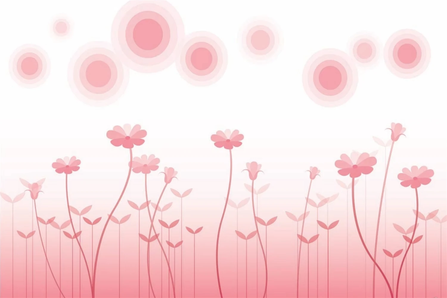 

Customized mural, pink flower princess room wallpaper, home decoration, whole house covered with floral leaves, flat wallpaper