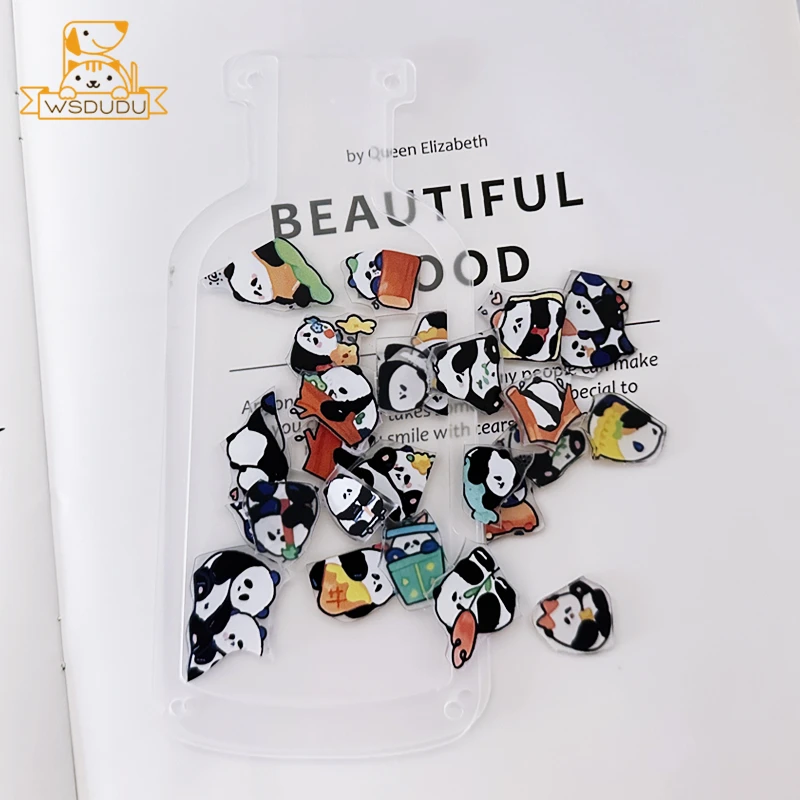 Acrylic Puzzle Cute 3D Jigsaw Toy Animal Panda Cartoon Shape Creative Hard Blocks Clear Assembly Bottle Fun Game Children Gifts