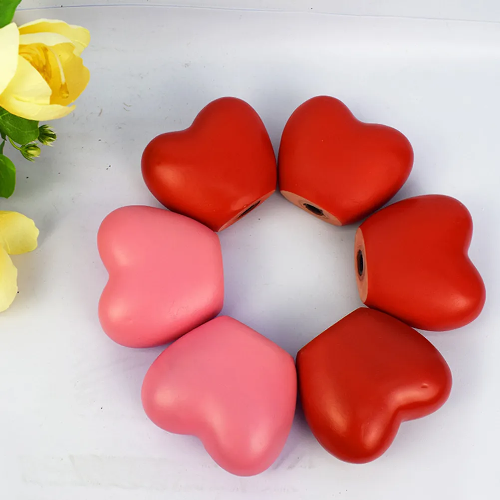 2 Pcs Decoration Heart Solar Lights Patio Outdoor ABS Waterproof Pathway Powered