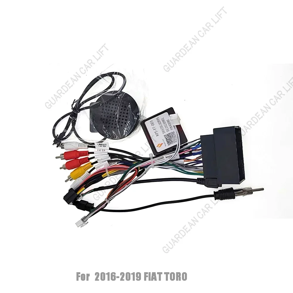 For 2016-2019 FIAT TORO 2Din Head Unit Stereo Plug Wiring Cable Car Audio 16Pin Car Wiring Harness Adapter With Canbus Box