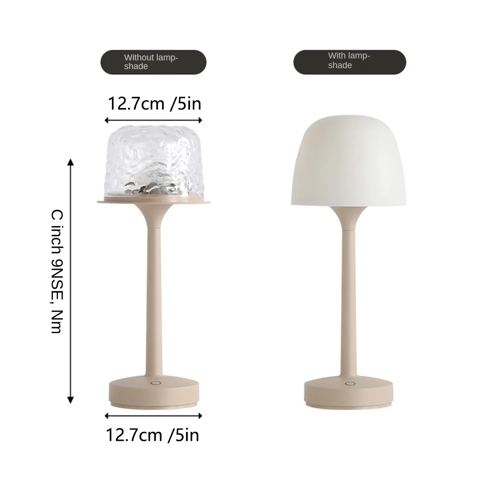 Lampada da scrivania per atmosfera a LED con piede alto, ondulazione dell'acqua, proiezione tattile/telecomando, luce notturna, fondo antiscivolo