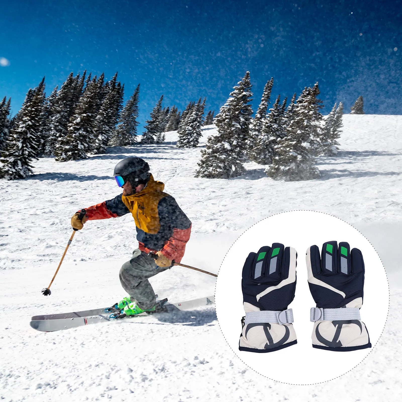 

1Pair Children Skiing Gloves High Quality Lightweight Cycling Gloves for Kids Mountaineering Hiking Camping Outdoor Winter