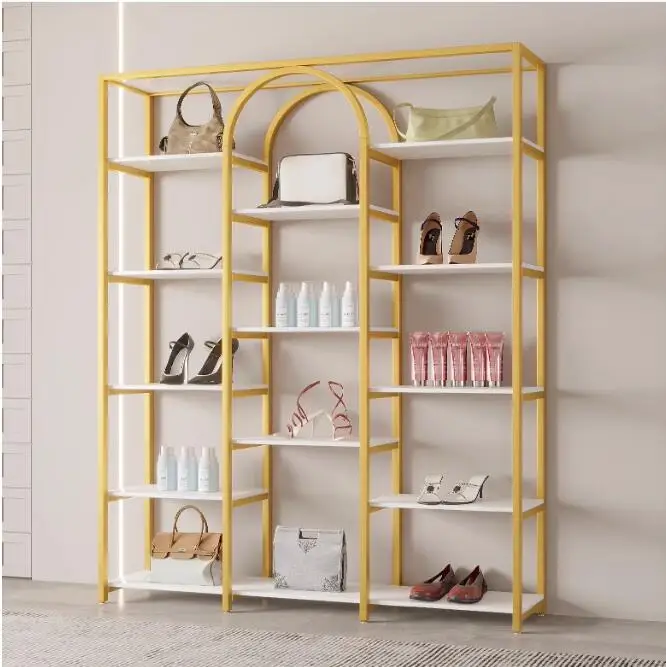 Cosmetics shelf display rack Shoe store Shoe rack Bag shelf