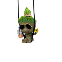 Cute Cartoon Anime Figure Kawaii Groot Tree Man Model Decor Auto Rearview Mirror Hanging Pendant Car Interior Accessories Toys