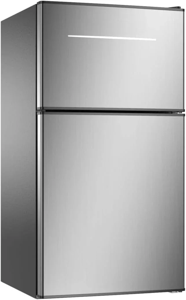 

Mini Fridge with Freezer 3.2 Cu.Ft.2 Door Refrigerator and Freezer Small Fridge for Bedroom Home Office Dorm,Small Drink Chiller