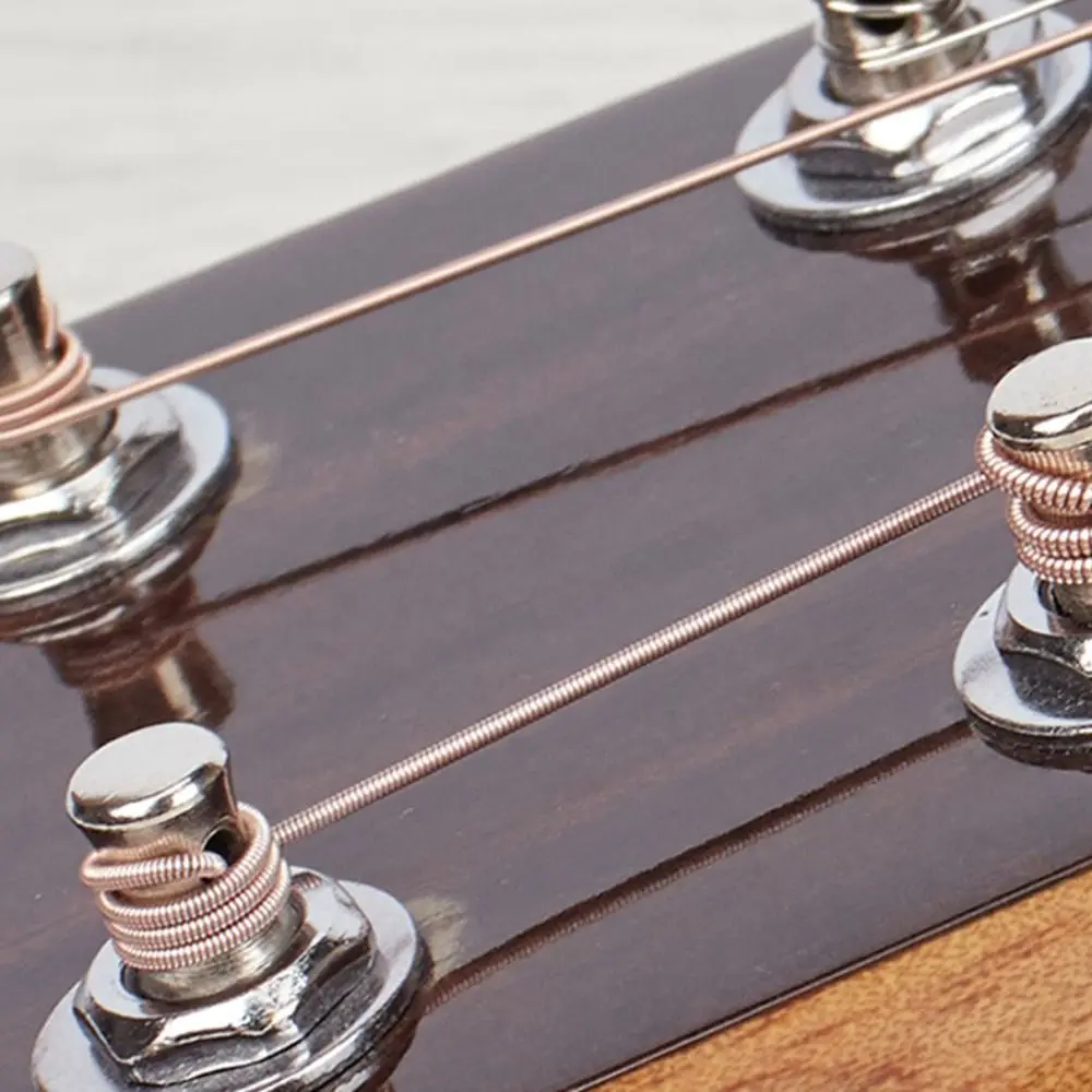 

6 Strings Acoustic Guitar Strings Brass Rainbow Colorful Guitar Steel Strings Red Copper Anti Oxidation Coating