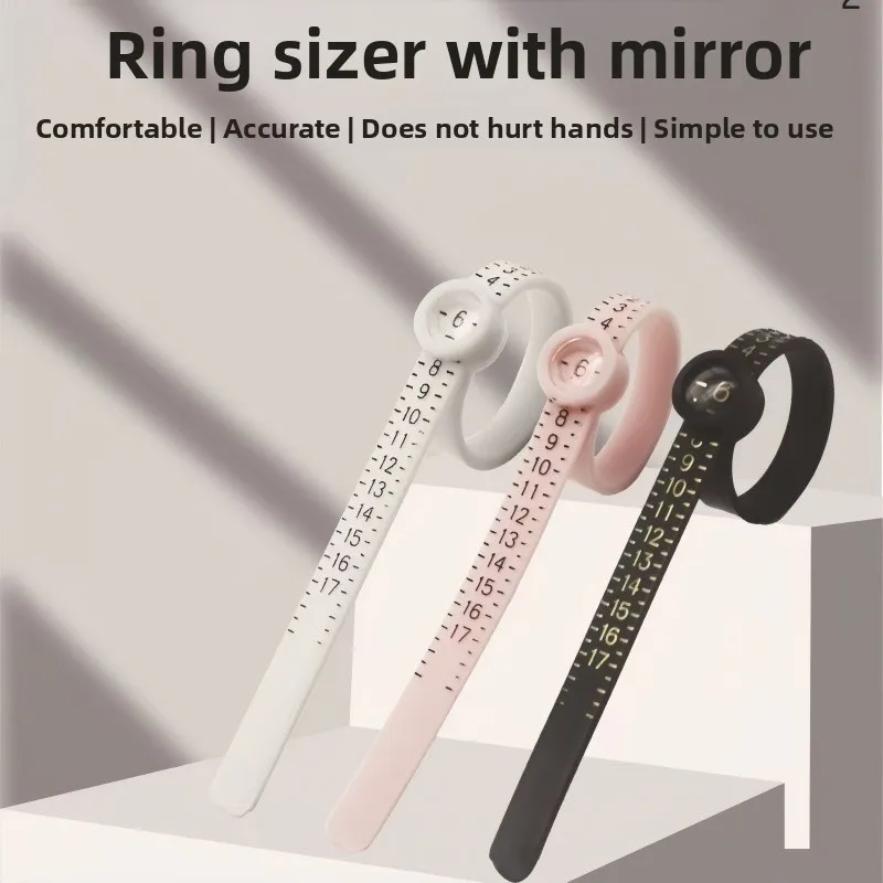 

Magnifier-Equipped Ring Sizer - Soft Tape for Accurate Finger Size Measurement