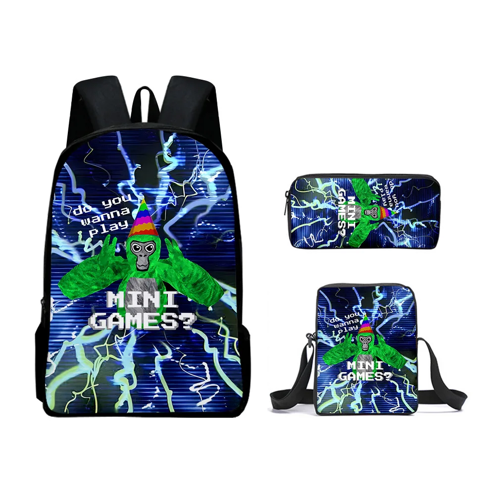 3D nuevo juego Gorilla Tag mochila bolso de hombro bolso de hombro estuche para lápices mochila impresión