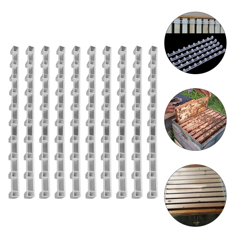 

10 Pcs Honeycomb Frame Card Strip Beehive Spacers Nurturing Divider 3700X220X150CM for Beekeeping Transparent