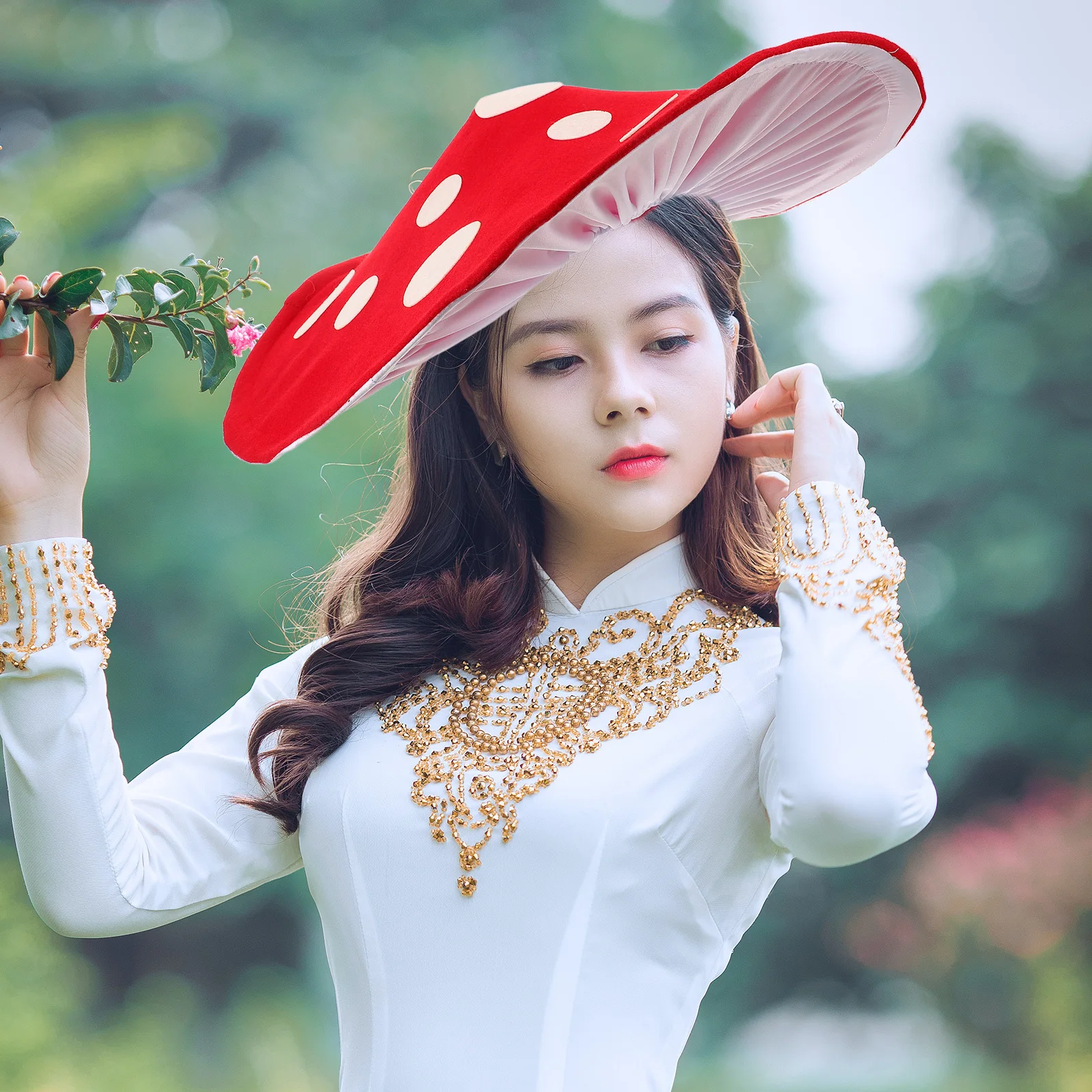 

Mushroom Hat Party Headpiece Comfortable Unique Design Cosplay Halloween Birthday Theme Party Hat Mushroom Cosplay