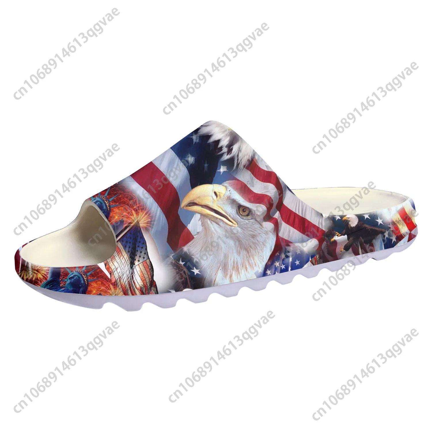 

USA Flag Soft Sole Sllipers Home Clogs Step on Water Shoes Mens Womens Teenager Beach American Customize on Shit Sandals