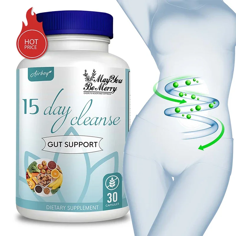 

15 Day Cleanse and Detox - Supports Intestinal & Digestive Health, Relieves Bloating, Replenishes Energy, and Improves Immunity