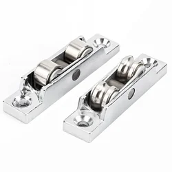 4Pcs 77/88 Type Push-pull Window Pulley Zinc Alloy Double Wheel Balance Adjustment Angle Wheel for Sliding Door Window Cabinet
