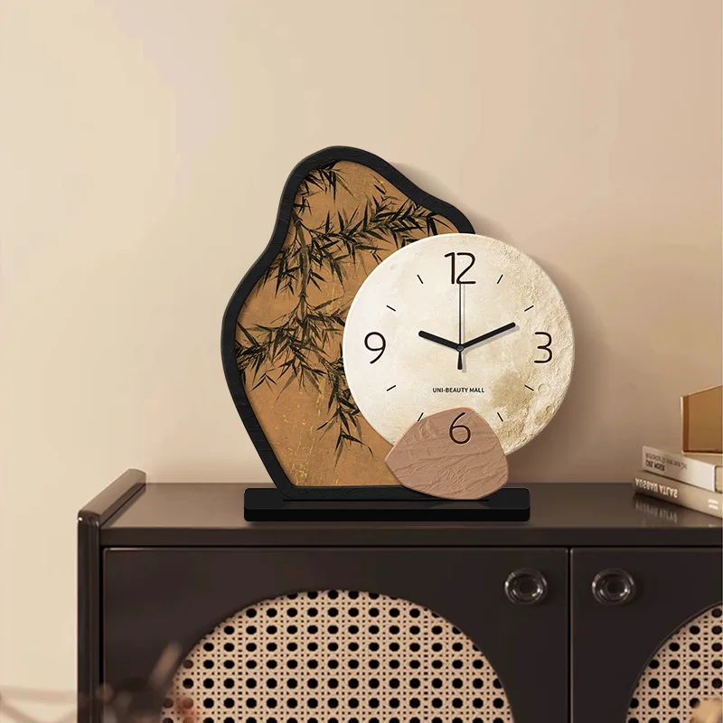 

Zml desk clock - new chinese style, high-end living room clock, decorative ornament