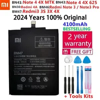 100% Original Xiao mi Replacement Battery For Xiaomi Redmi Hongmi Note 3 3S 3X 3 Pro 4 4A 4X  BN30 BN41 BN43 BM46 BM47 batteries