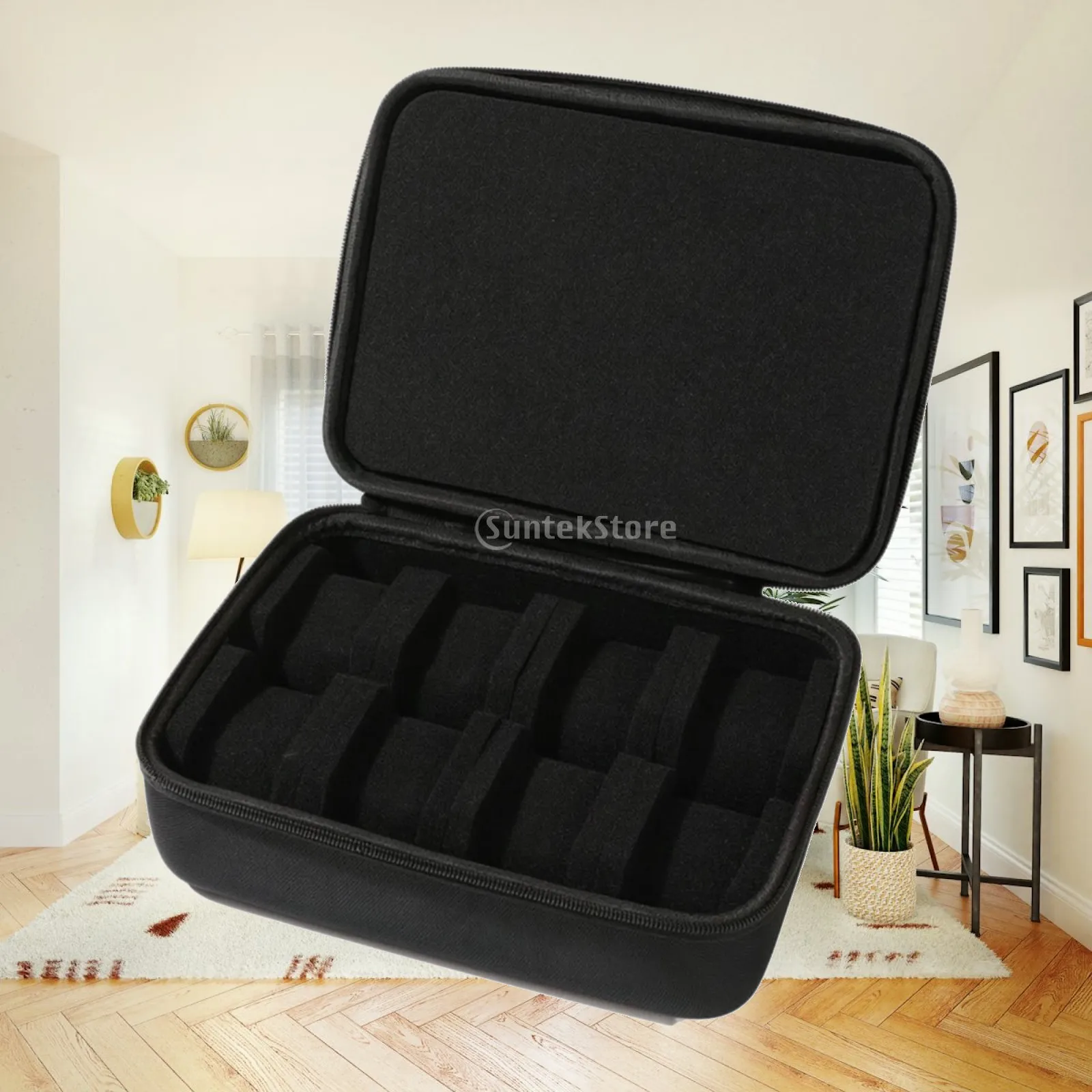 Watch Case with 8 Slots Shockproof Watch Storage Case Safeguarding for Travelers