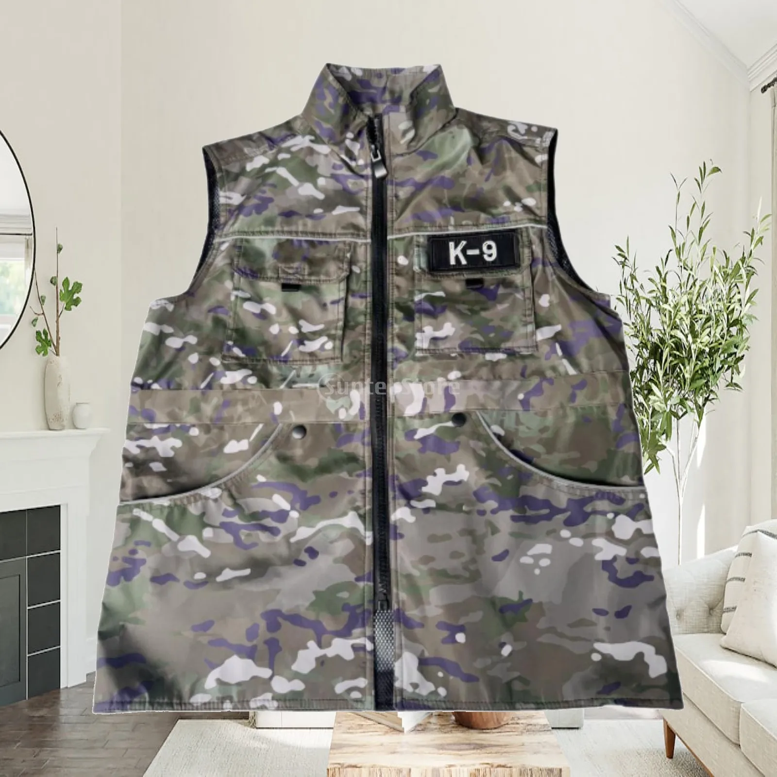 Dog Training Vest for Handlers Waterproof Sleeveless Breathable Zipper Vest Dog