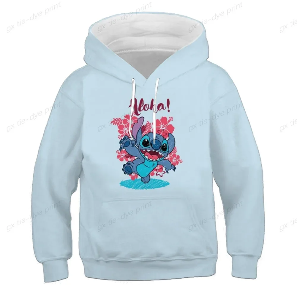 2023 New Spring Autumn Boys Stitch Cartoon Hoodies Fashion Kids Sweatshirt Cartoon Long Sleeve Baby Girls Children\'s Clothes