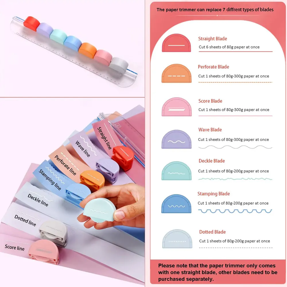 DIY hand tools, cutting heads, decorative paper trimmers, circular cutting heads, multi-function multi-shape paper cutting tools