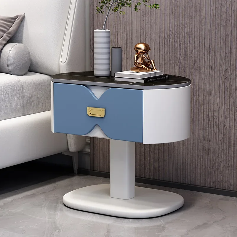 Apartment hotel bedside table storage cabinet light luxury rental room bedside table simple and intelligent