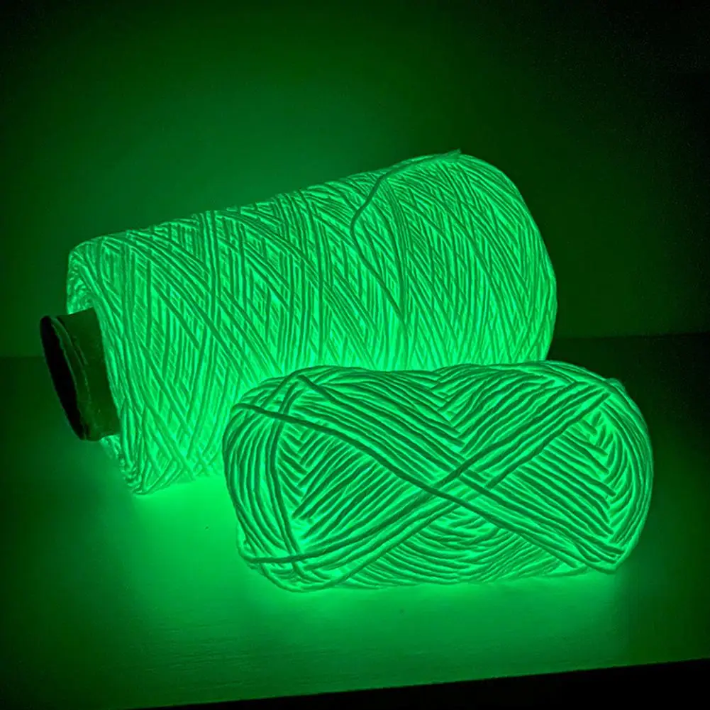 Luminous Yarn Crochet High Toughness Absorb Sunlight DIY Polyester Night Glowing Hand Knitting Art Craft Yarn