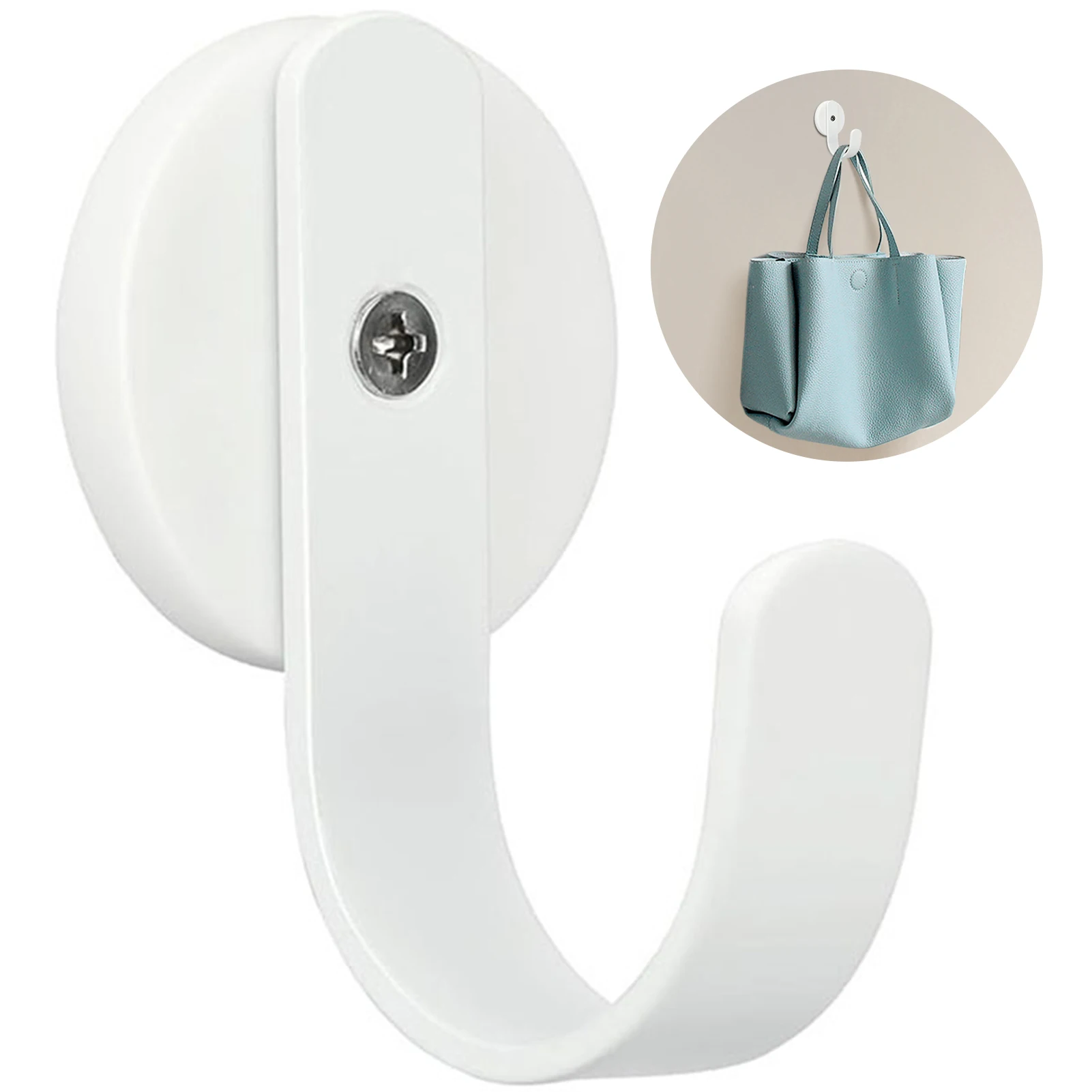 white Metal Magnetic Hooks Cruise Hooks Durable Heavy Duty Kitchen Utensil Hanger for Office Garage Shed Gym Lockers