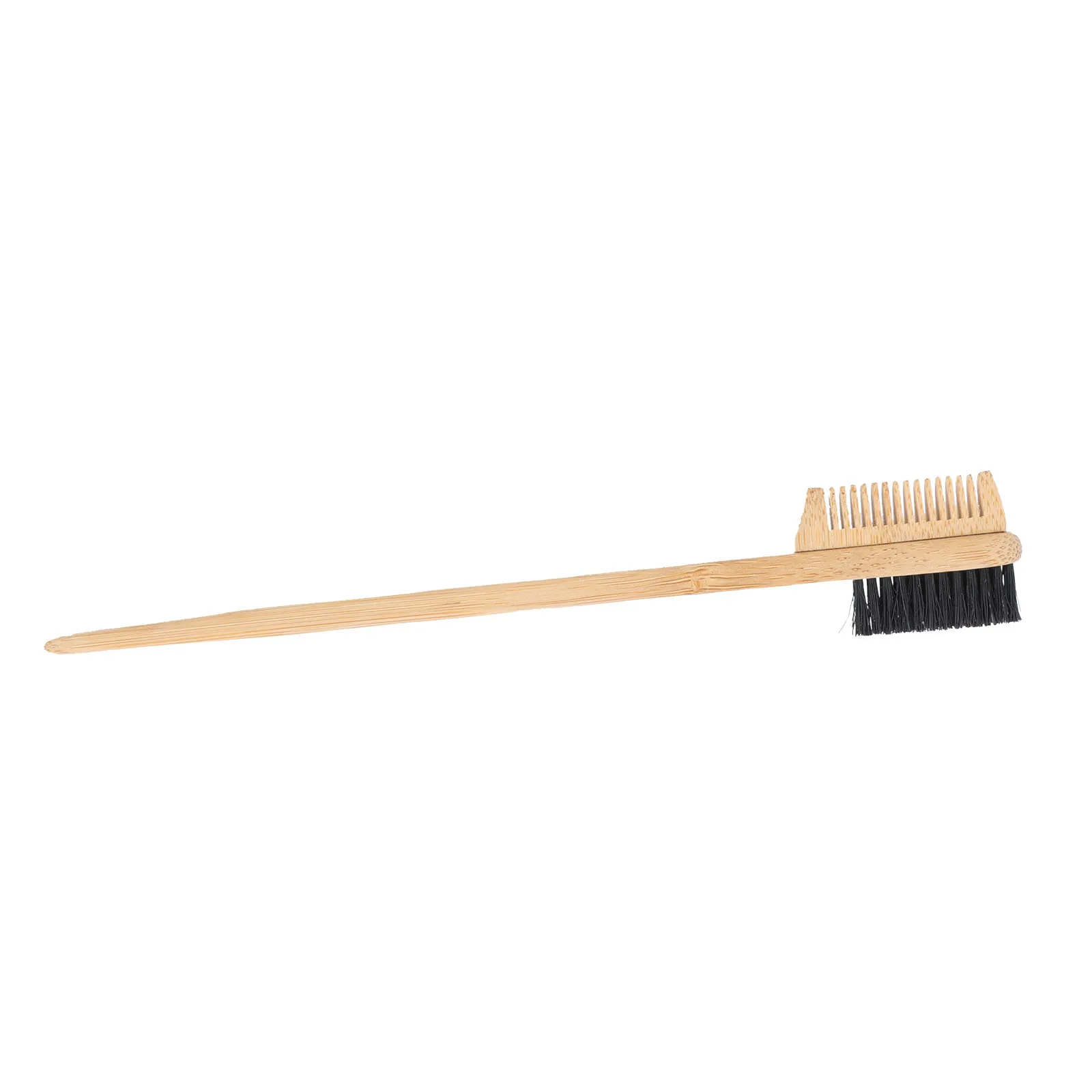 

1pc Bamboo Eyebrow Brush Eyelash Comb Dual-use Grooming Tool for Makeup Black Travel Size Long-lasting Easy Clean Gift