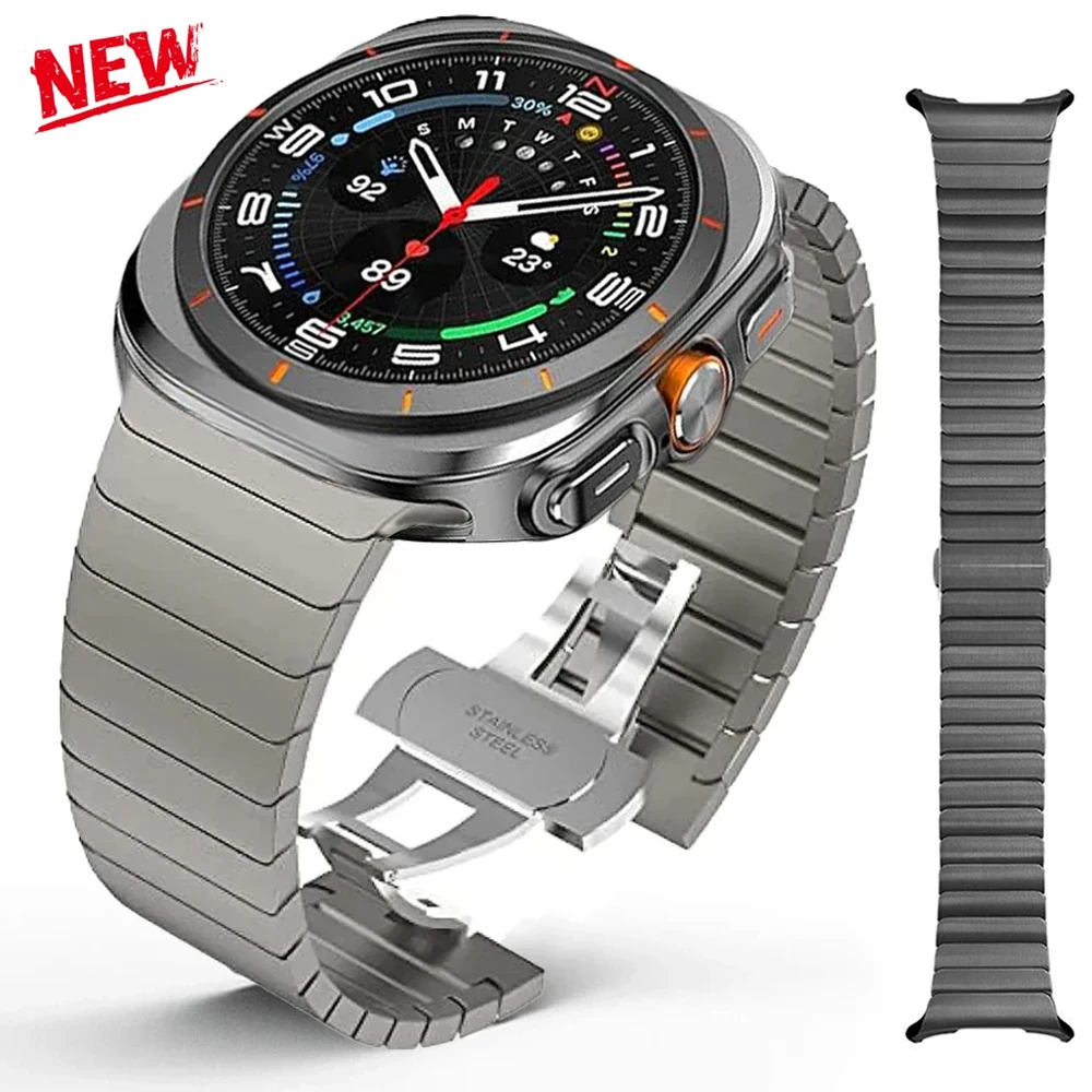 

Titanium Band for Samsung Galaxy Watch Ultra 47mm Quick Fit Men Bracelet Correa for Galaxy Watch Ultra 47mm Business Watch Strap