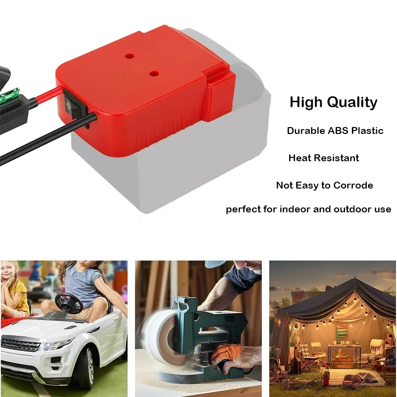 

New Switch Fuse 12AWG For Milwaukee 18V Battery Adapter Power Wheels Wire 30A Fuses Source Rc Car Toys Robotics