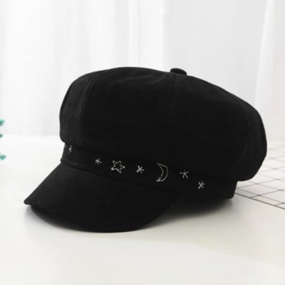 

Japanese Style Sun Hat Creative Beret Stylish Peaked Cap Unique Octagonal Daily Casual Hat Lightweight Warm Breathable