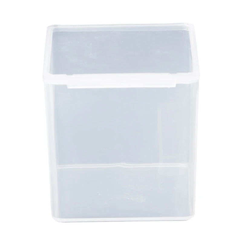 Small Square Clear Storage Box Makeup Lipstick Cotton Swab Toothsticks Organization for Women Jewelry Collection