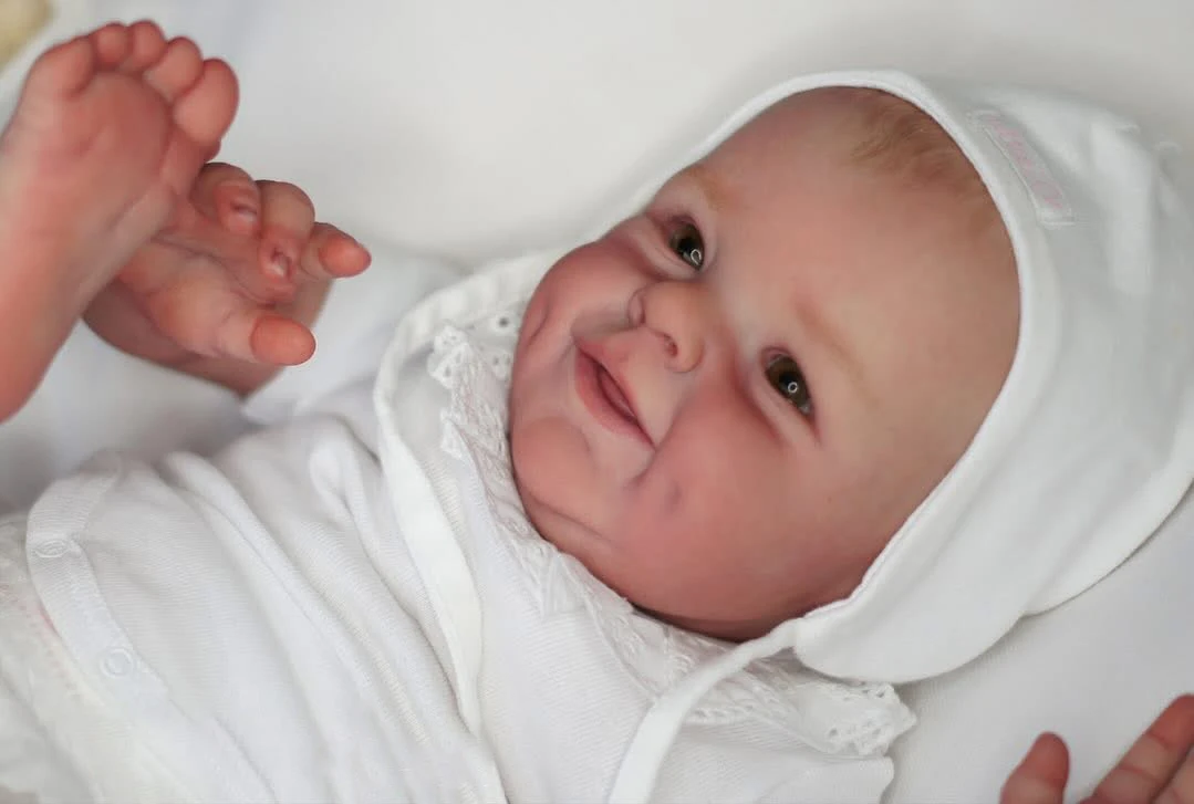 NPK-Muñeca Reborn de 22 pulgadas, versión Shaya, bonito niño pequeño, tamaño Real de 3 meses, juguete realista de tacto suave para edades de 3 a 15 años