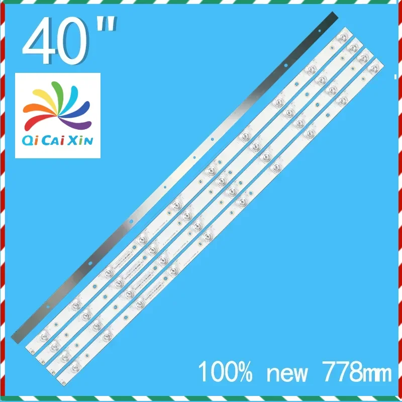 

5 PCS 10LED 777mm LED backlight strip for Hitachi LE40S508 C400F13-E2-C(G2) RF-AB400E32-1001S-01 A7 LB-C400F13-E2-C-G2-RF1