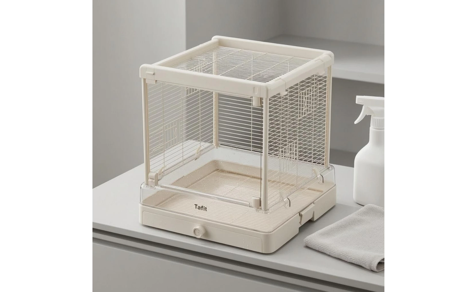 Square Parrot Cage Long-Lasting Clear Panoramic Bird Cage Pet Enclosure Easy to Clean Spacious