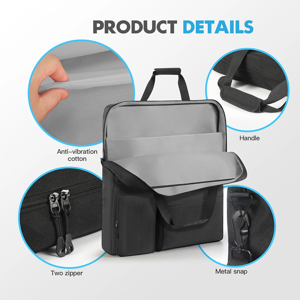 حقيبة يد واقية من الألواح الشمسية مقاومة للماء حقيبة كتف محمولة للحماية بسعة كبيرة للطاقة الشمسية المحمولة/BLUETTI 100 وات و200 وات #3