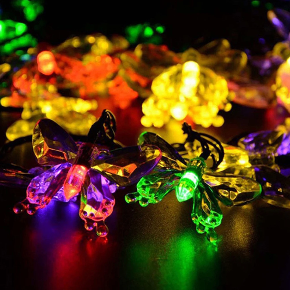 Solar String Light LED Decorative Lamp Reusable Eco Friendly Material Lightweight Garden Park Atmosphere Colorful Outdoor