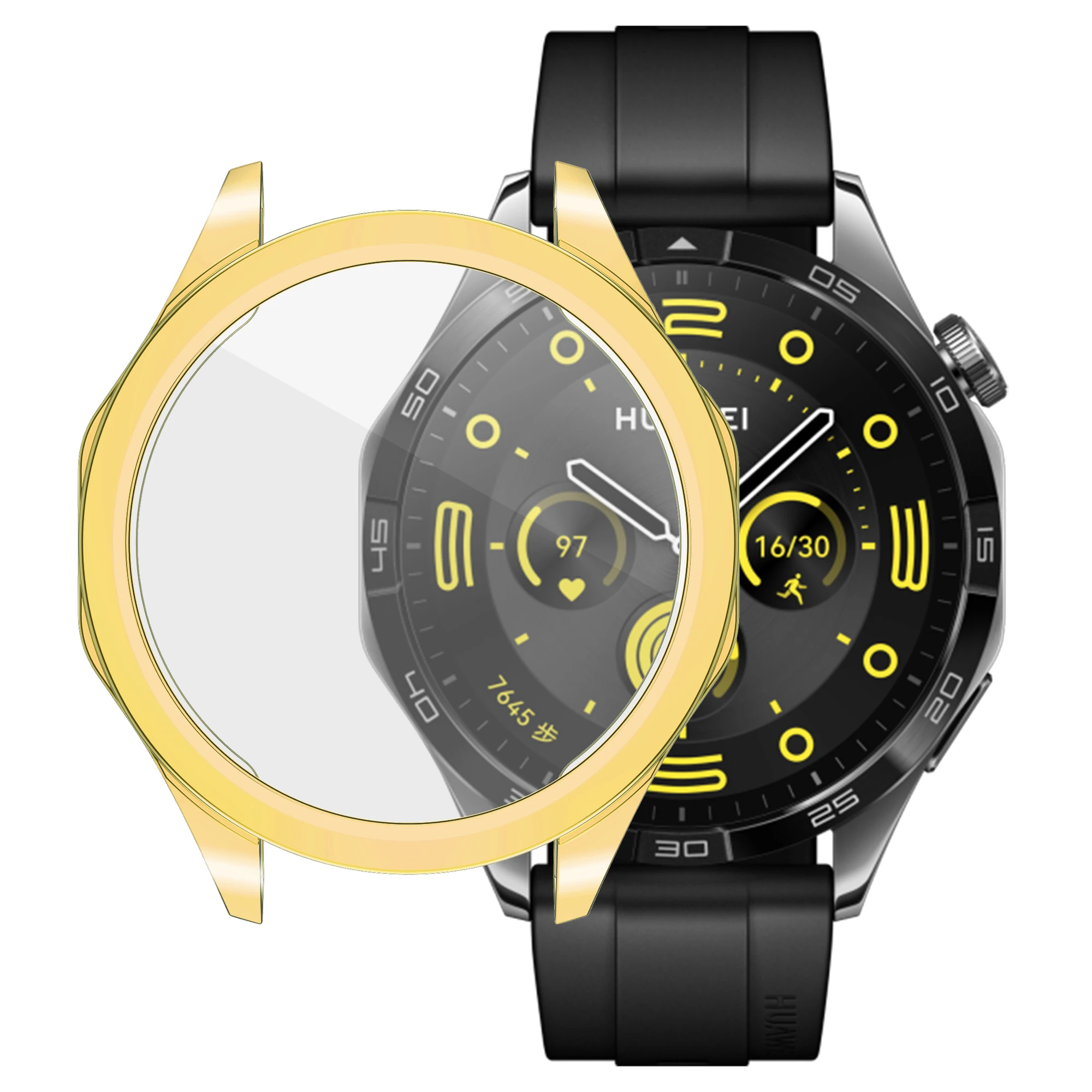 Huawei Watch gt4用Tpuカバー,保護フィルム付き46mmソフトスクリーン保護ケース