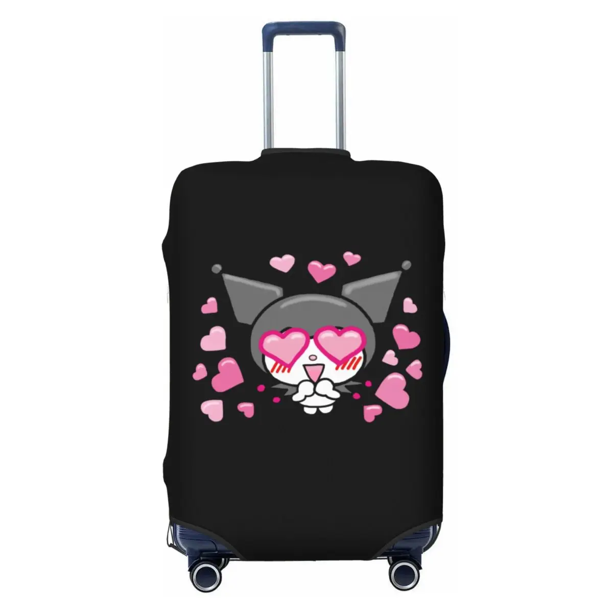 

Custom Kuromi Cartoon Anime Love Luggage Cover Elastic Travel Suitcase Protective Covers Suit For 18-32 inch