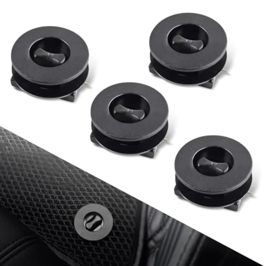 

Набор из 4 универсальных фиксаторов для автомобильных ковриков: двойные пластиковые клипсы для крепления к полу, предотвращающие скольжение, для двухслойных ковриков