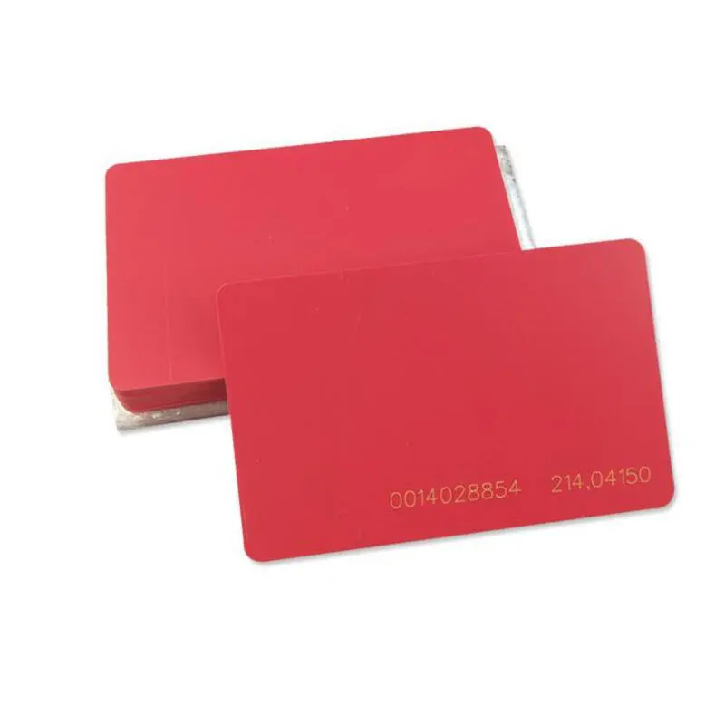 100pcs RFID  Card Blue/Black/Red Colour Option 125khz 0.8mm Thin Card Suib For Access Control Time Attendance